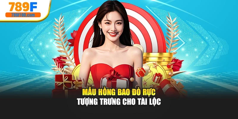 Mẫu hồng bao đỏ rực tượng trưng cho tài lộc